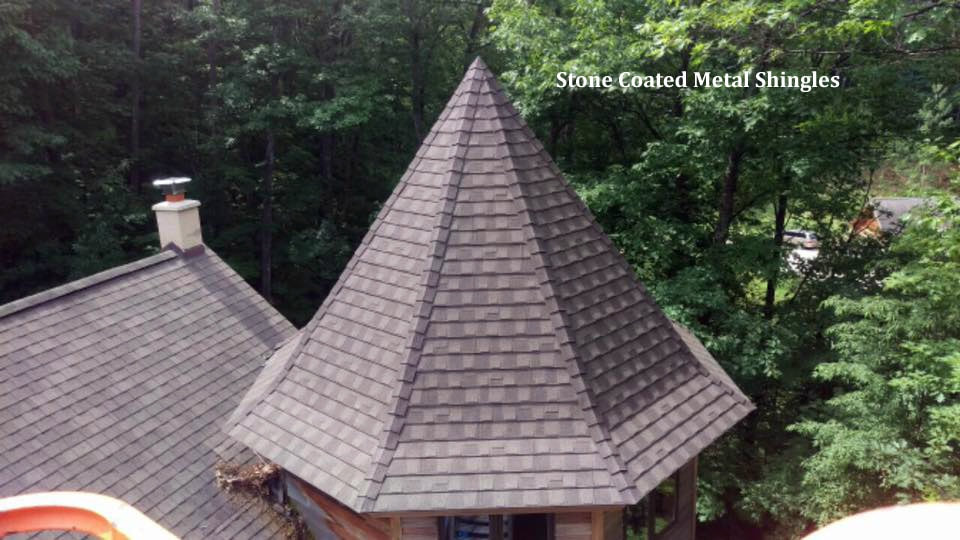 Stone coated metal roofing